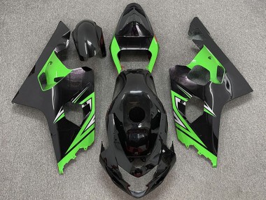 Großhandel Suzuki GSXR 600 / GSXR 750 Motorrad Verkleidung 2004-2005 - Glanzendes Schwarz Grun