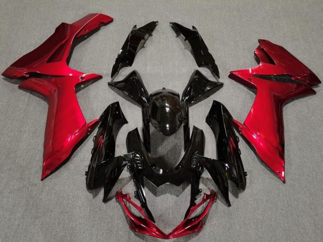 Großhandel Suzuki GSXR 600 / GSXR 750 Motorrad Verkleidung 2011-2024 - Rot Glanzendes Schwarz