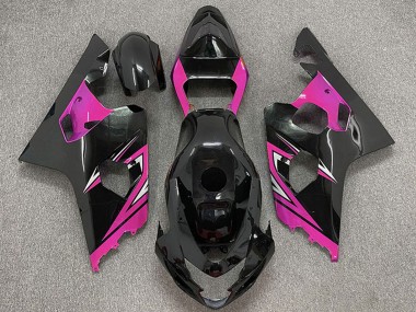 Großhandel Suzuki GSXR 600 / GSXR 750 Motorrad Verkleidung 2004-2005 - Glanzendes Schwarz Rosa