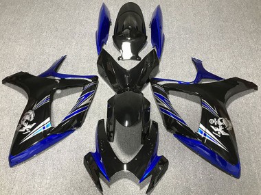 Großhandel Suzuki GSXR 600 / GSXR 750 Motorrad Verkleidung 2006-2007 - Blau Glanzendes Schwarz