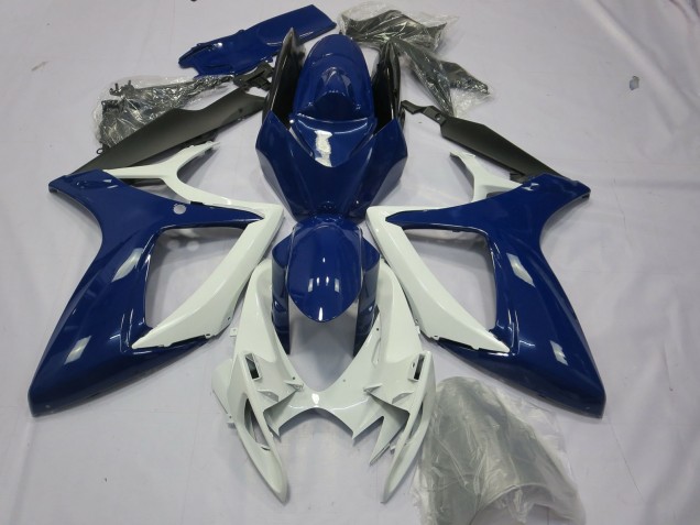 Großhandel Suzuki GSXR 600 / GSXR 750 Motorrad Verkleidung 2006-2007 - Blau Weiss Schwarz