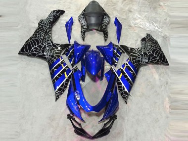 Großhandel Suzuki GSXR 600 / GSXR 750 Motorrad Verkleidung 2011-2024 - Blau Schwarz Spinne