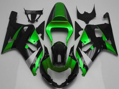 Großhandel Suzuki GSXR 600 / GSXR 750 Motorrad Verkleidung 2001-2003 - Grun Silber Glanzendes Schwarz