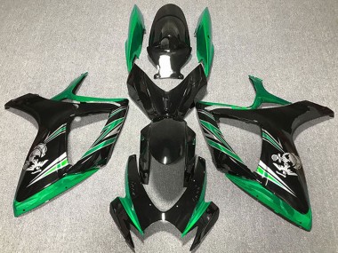 Großhandel Suzuki GSXR 600 / GSXR 750 Motorrad Verkleidung 2006-2007 - Grun Glanzendes Schwarz