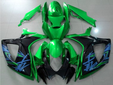 Großhandel Suzuki GSXR 600 / GSXR 750 Motorrad Verkleidung 2006-2007 - Grun Schwarz Blau