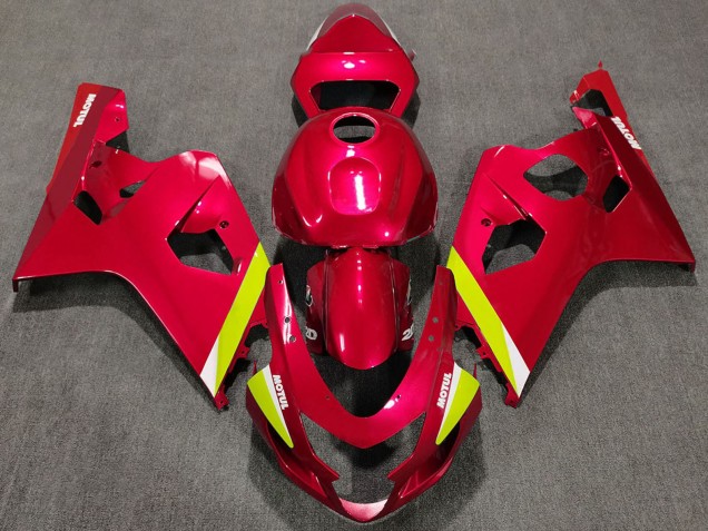 Großhandel Suzuki GSXR 600 / GSXR 750 Motorrad Verkleidung 2004-2005 - Rot Gelb Weiss