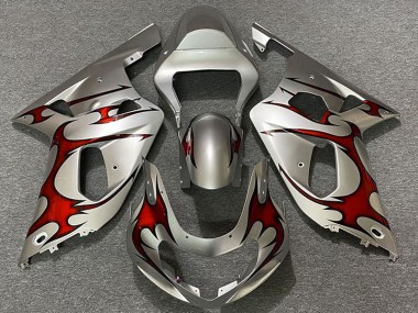 Großhandel Suzuki GSXR 600 / GSXR 750 Motorrad Verkleidung 2001-2003 - Silber Rot