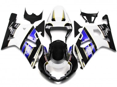 Großhandel Suzuki GSXR 600 / GSXR 750 Motorrad Verkleidung 2001-2003 - Weiss Blau Glanzendes Schwarz Viru Stil