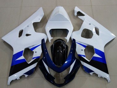 Großhandel Suzuki GSXR 600 / GSXR 750 Motorrad Verkleidung 2004-2005 - Weiss Blau Glanzendes Schwarz