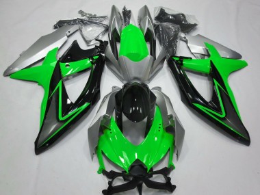 Großhandel Suzuki GSXR 600 / GSXR 750 Motorrad Verkleidung 2008-2010 - Silber Grun Grau Schwarz