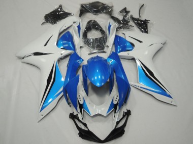 Großhandel Suzuki GSXR 600 / GSXR 750 Motorrad Verkleidung 2011-2024 - Weiss Hellblau Glanzendes Schwarz OEM Stil
