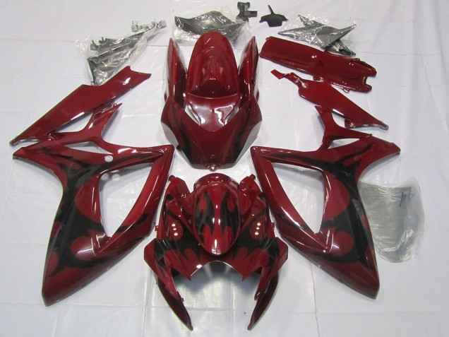 Großhandel Suzuki GSXR 600 / GSXR 750 Motorrad Verkleidung 2006-2007 - Kastanienbraun Rot