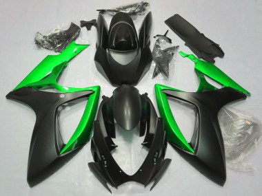 Großhandel Suzuki GSXR 600 / GSXR 750 Motorrad Verkleidung 2006-2007 - Matt Schwarz Grun