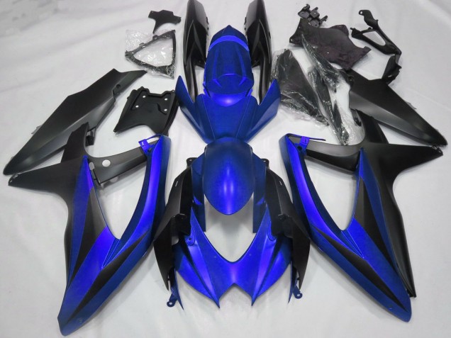 Großhandel Suzuki GSXR 600 / GSXR 750 Motorrad Verkleidung 2008-2010 - Blau Matt Schwarz