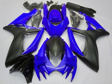 Großhandel Suzuki GSXR 600 / GSXR 750 Motorrad Verkleidung 2006-2007 - Blau Matt Schwarz