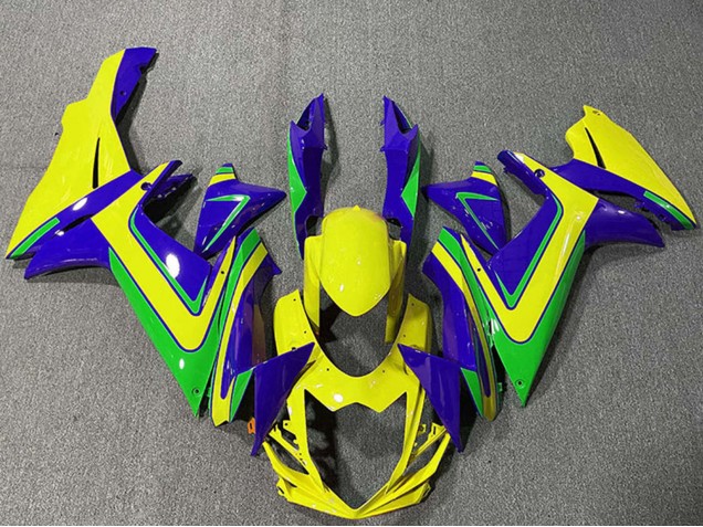 Großhandel Suzuki GSXR 600 / GSXR 750 Motorrad Verkleidung 2011-2024 - Blau Gelb Grun