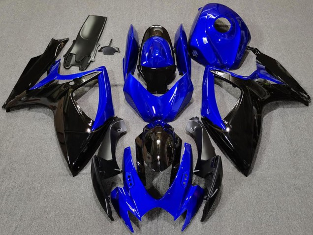 Großhandel Suzuki GSXR 600 / GSXR 750 Motorrad Verkleidung 2006-2007 - Blau Glanzendes Schwarz