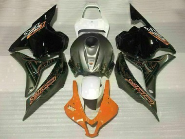 Großhandel Honda CBR600RR Motorrad Verkleidung 2009-2012 - Weiss Orange Glanzendes Schwarz