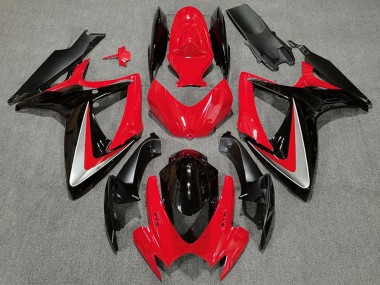 Großhandel Suzuki GSXR 600 / GSXR 750 Motorrad Verkleidung 2006-2007 - Rot Grau Glanzendes Schwarz OEM Stil