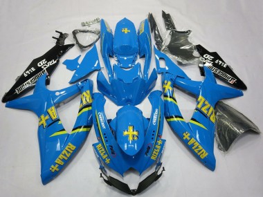 Großhandel Suzuki GSXR 600 / GSXR 750 Motorrad Verkleidung 2008-2010 - Blau Schwarz Gold Rizla