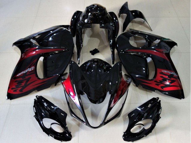 Großhandel Suzuki GSXR 1300 Motorrad Verkleidung 2008-2020 - Glanzendes Schwarz Candy Rot