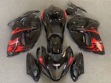 Großhandel Suzuki GSXR 1300 Motorrad Verkleidung 2008-2020 - Glanzendes Schwarz mit Rot Logo