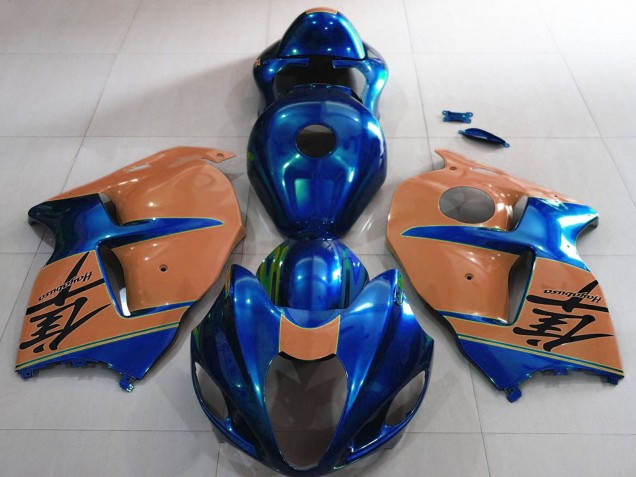 Großhandel Suzuki GSXR 1300 Motorrad Verkleidung 1996-2007 - Glanzendes Blau und Wustenbraun