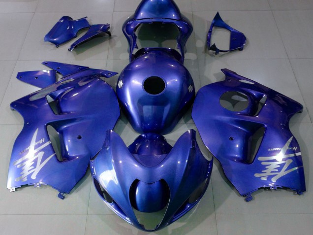 Großhandel Suzuki GSXR 1300 Motorrad Verkleidung 1996-2007 - Glanzendes Blau Silber Logo