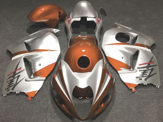 Großhandel Suzuki GSXR 1300 Motorrad Verkleidung 1996-2007 - Glanzendes Orange und Silber