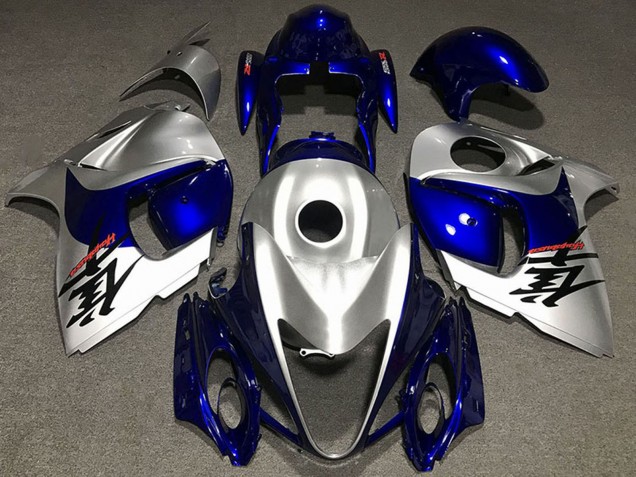 Großhandel Suzuki GSXR 1300 Motorrad Verkleidung 2008-2020 - Glanzendes Silber und Blau