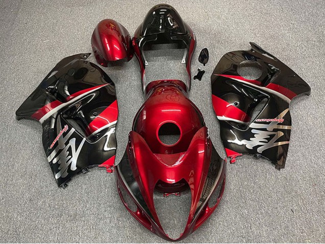 Großhandel Suzuki GSXR 1300 Motorrad Verkleidung 1996-2007 - Kastanienbraun Rot Schwarz Stil
