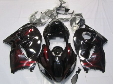 Großhandel Suzuki GSXR 1300 Motorrad Verkleidung 1996-2007 - Rot Glanzendes Schwarz