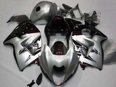 Großhandel Suzuki GSXR 1300 Motorrad Verkleidung 1996-2007 - Silber Dunkel Rot
