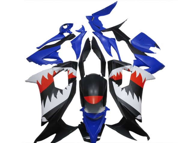 Großhandel Kawasaki ZX10R Motorrad Verkleidung 2008-2010 - Blau Schwarz Weiss Rot Hai