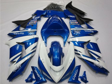 Großhandel Kawasaki ZX10R Motorrad Verkleidung 2006-2007 - Blau Weiss Schwarz