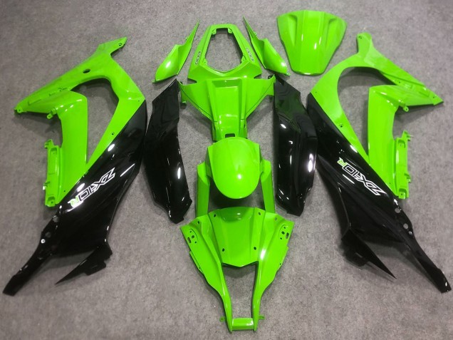 Großhandel Kawasaki ZX10R Abs Motorrad Verkleidungen 2016-2020 - Grun Glanzendes Schwarz