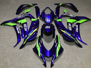 Großhandel Kawasaki ZX10R Motorrad Verkleidung 2016-2020 - Dunkel Blau Grun Trick Star EVA Rennen