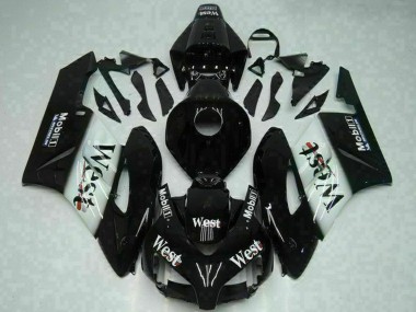 Großhandel Honda CBR1000RR Motorrad Verkleidung 2004-2005 - Glanzendes Schwarz Weiss West Mobil Michelin
