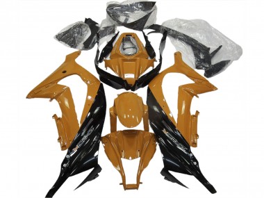 Großhandel Kawasaki ZX10R Motorrad Verkleidung 2011-2015 - Dunkel Orange Glanzendes Schwarz