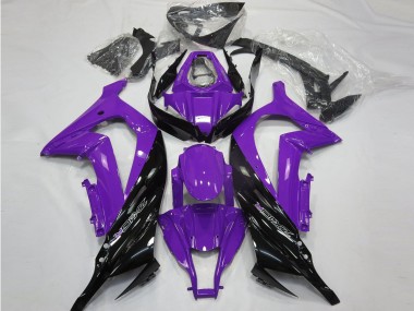 Großhandel Kawasaki ZX10R Motorrad Verkleidung 2011-2015 - Lila Glanzendes Schwarz