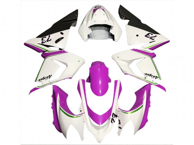 Großhandel Kawasaki ZX10R Motorrad Verkleidung 2004-2005 - Glanzendes Weiss Rosa