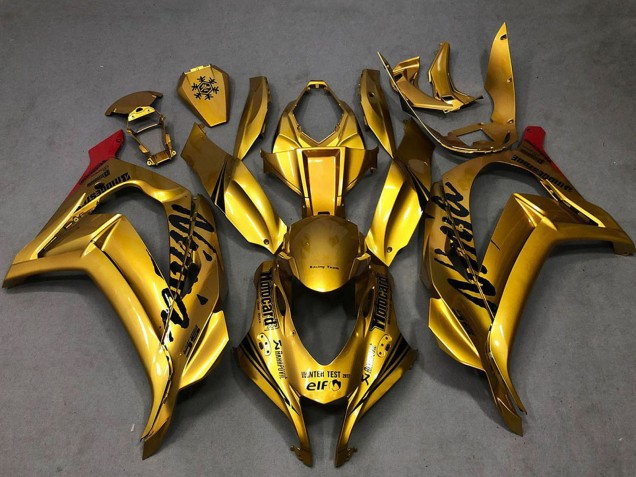 Großhandel Kawasaki ZX10R Motorrad Verkleidung 2016-2020 - Gold Schwarz Rot