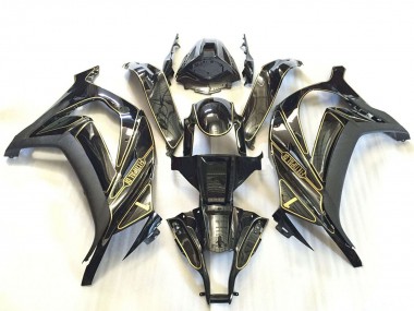 Großhandel Kawasaki ZX10R Motorrad Verkleidung 2011-2015 - Silber Glanzendes Schwarz Matt Schwarz Gold