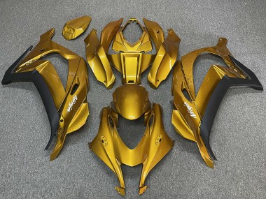 Großhandel Kawasaki ZX10R Motorrad Verkleidung 2016-2020 - Gold Schwarz Weiss Ninja