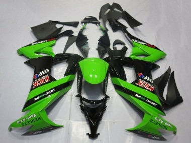 Großhandel Kawasaki ZX10R Motorrad Verkleidung 2008-2010 - Grun Schwarz Rot Kick Elf Henleys Vent-Axia