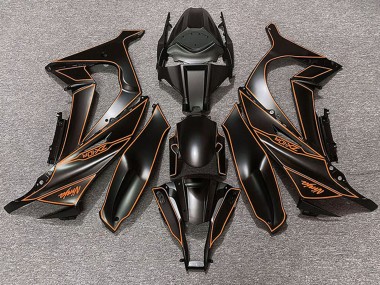 Großhandel Kawasaki ZX10R Motorrad Verkleidung 2011-2015 - Matt Schwarz Orange Linie