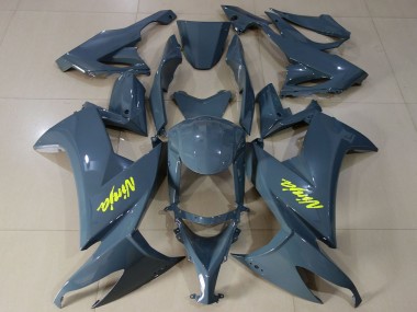 Großhandel Kawasaki ZX10R Motorrad Verkleidung 2008-2010 - Dunkel Nardo Grau Hohe Sichtbarkeit Gelb