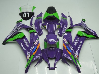 Großhandel Kawasaki ZX10R Motorrad Verkleidung 2011-2015 - Lila Schwarz Grun Orange Weiss Trick Star EVA Rennen OEM Stil
