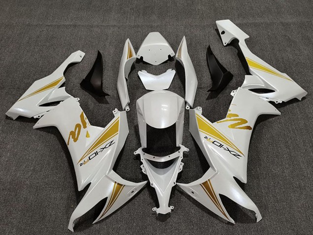 Großhandel Kawasaki ZX10R Motorrad Verkleidung 2008-2010 - Perl Weiss Gold