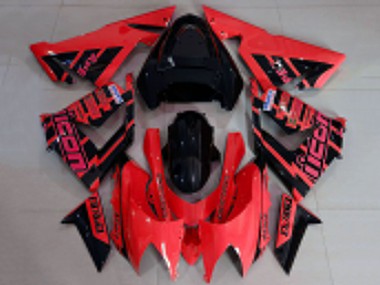 Großhandel Kawasaki ZX10R Motorrad Verkleidung 2004-2005 - Rot und Schwarz Logo